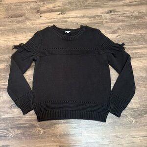 Charlotte Russe Black Textured Knit Sweater